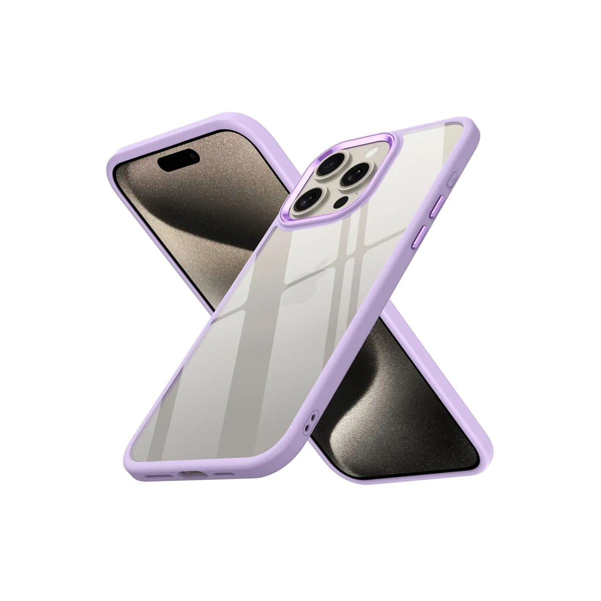Apple iPhone 15 Pro Max Kılıf Power Silikon - Lila