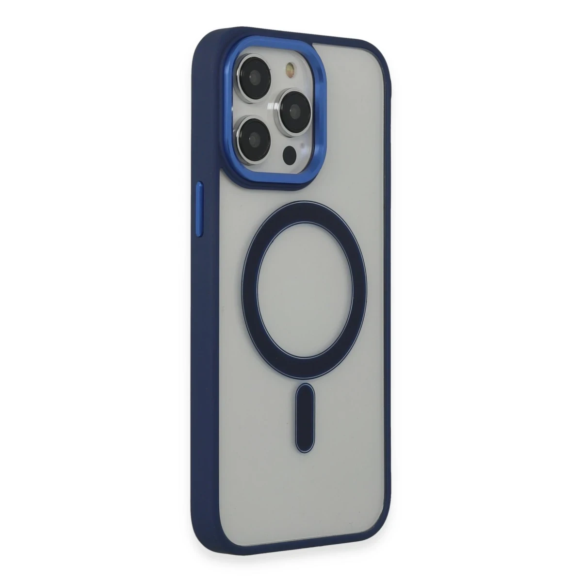 Apple iPhone 15 Pro Max Kılıf Room Magneticsafe Silikon - Lacivert