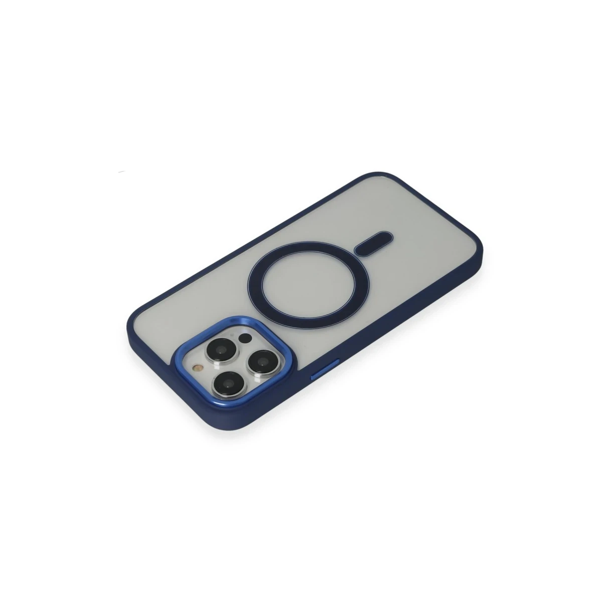 Apple iPhone 15 Pro Max Kılıf Room Magneticsafe Silikon - Lacivert
