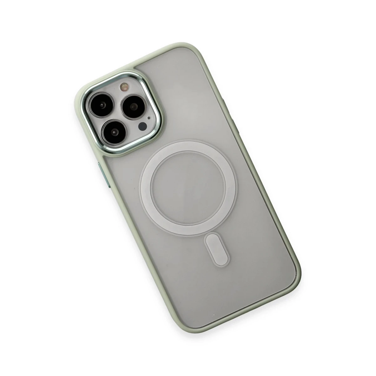 Apple iPhone 15 Pro Max Kılıf Room Magneticsafe Silikon - Su Yeşili
