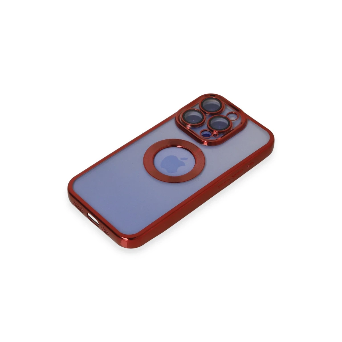 Apple iPhone 15 Pro Max Kılıf Slot Silikon - Kırmızı