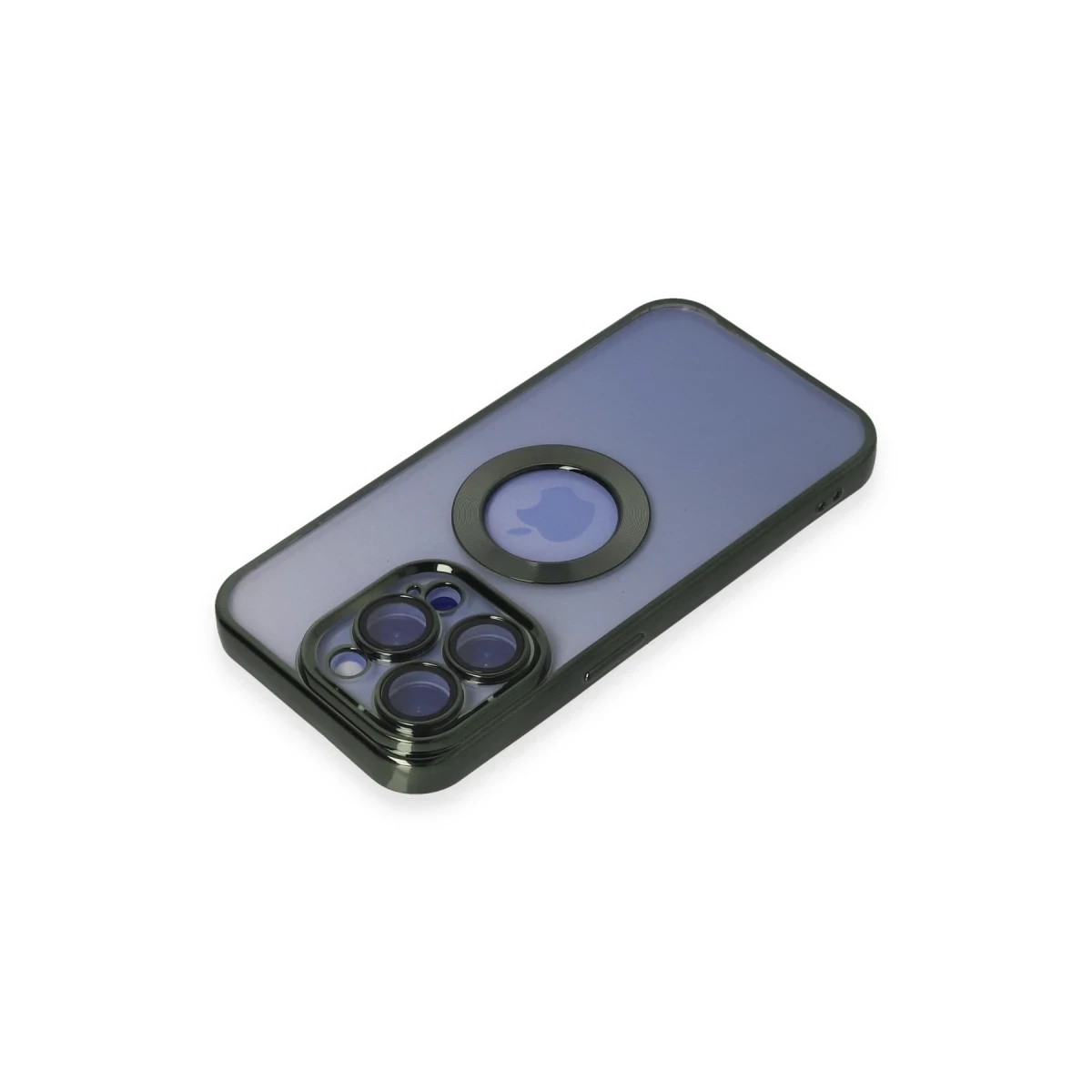 Apple iPhone 15 Pro Max Kılıf Slot Silikon - Köknar Yeşili
