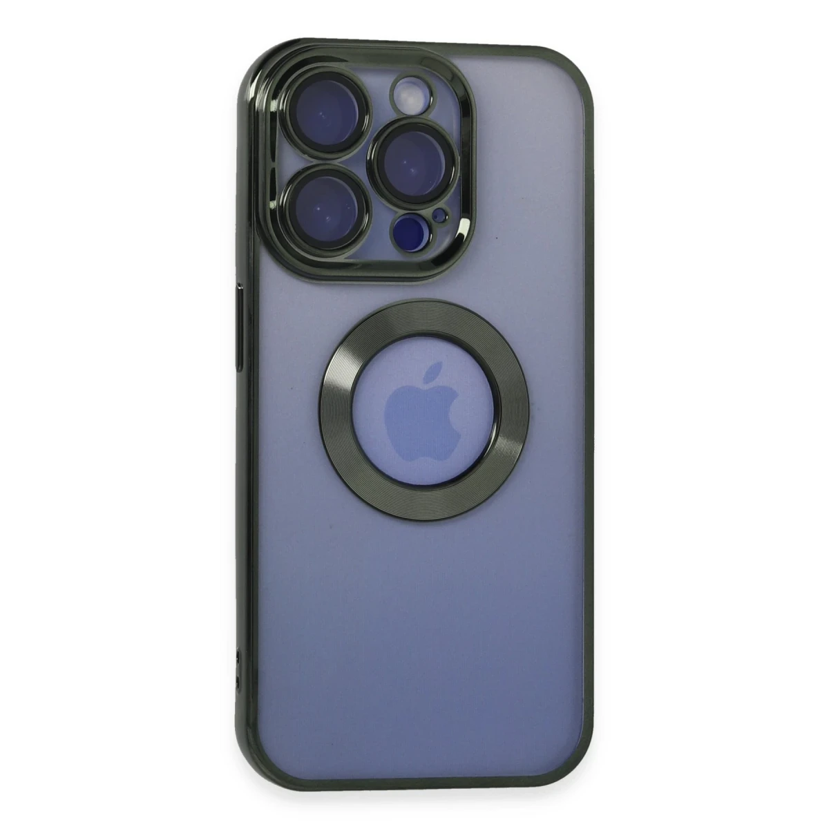 Apple iPhone 15 Pro Max Kılıf Slot Silikon - Köknar Yeşili