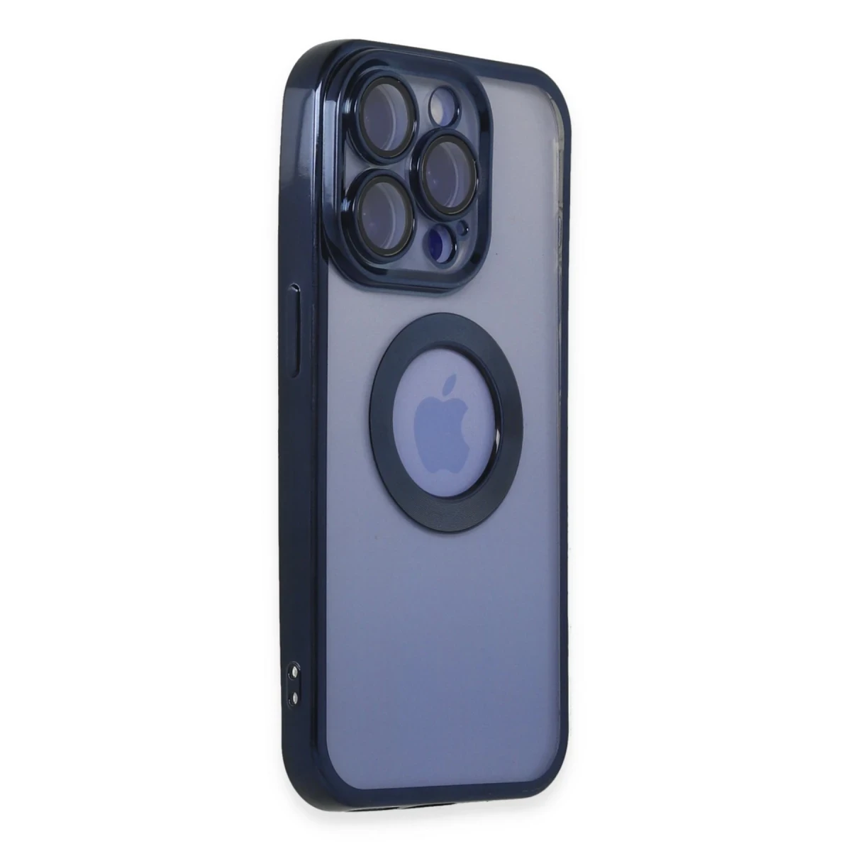 Apple iPhone 15 Pro Max Kılıf Slot Silikon - Lacivert