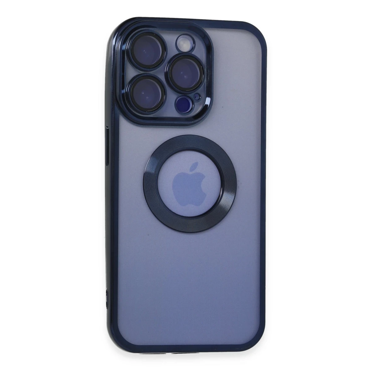 Apple iPhone 15 Pro Max Kılıf Slot Silikon - Lacivert