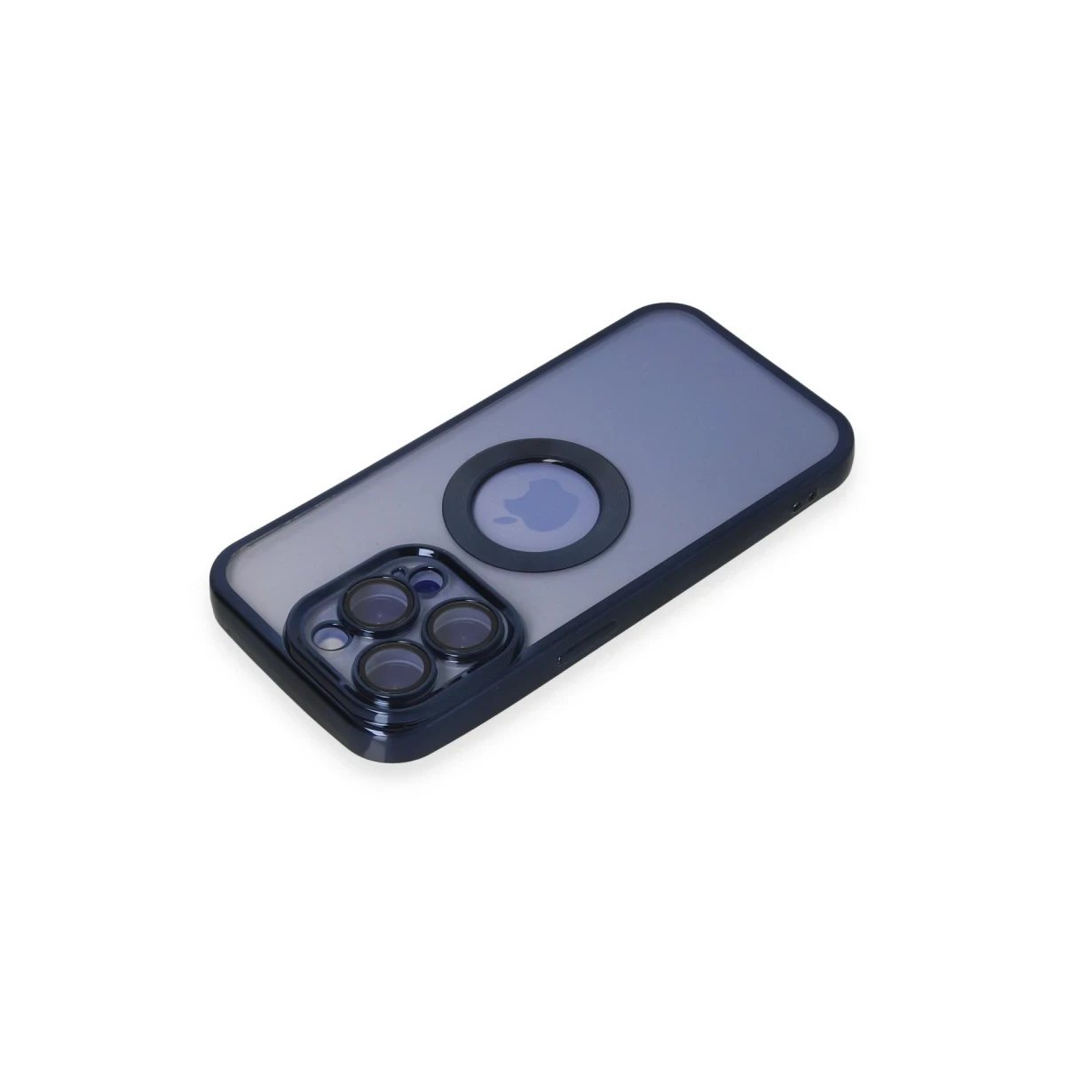 Apple iPhone 15 Pro Max Kılıf Slot Silikon - Lacivert