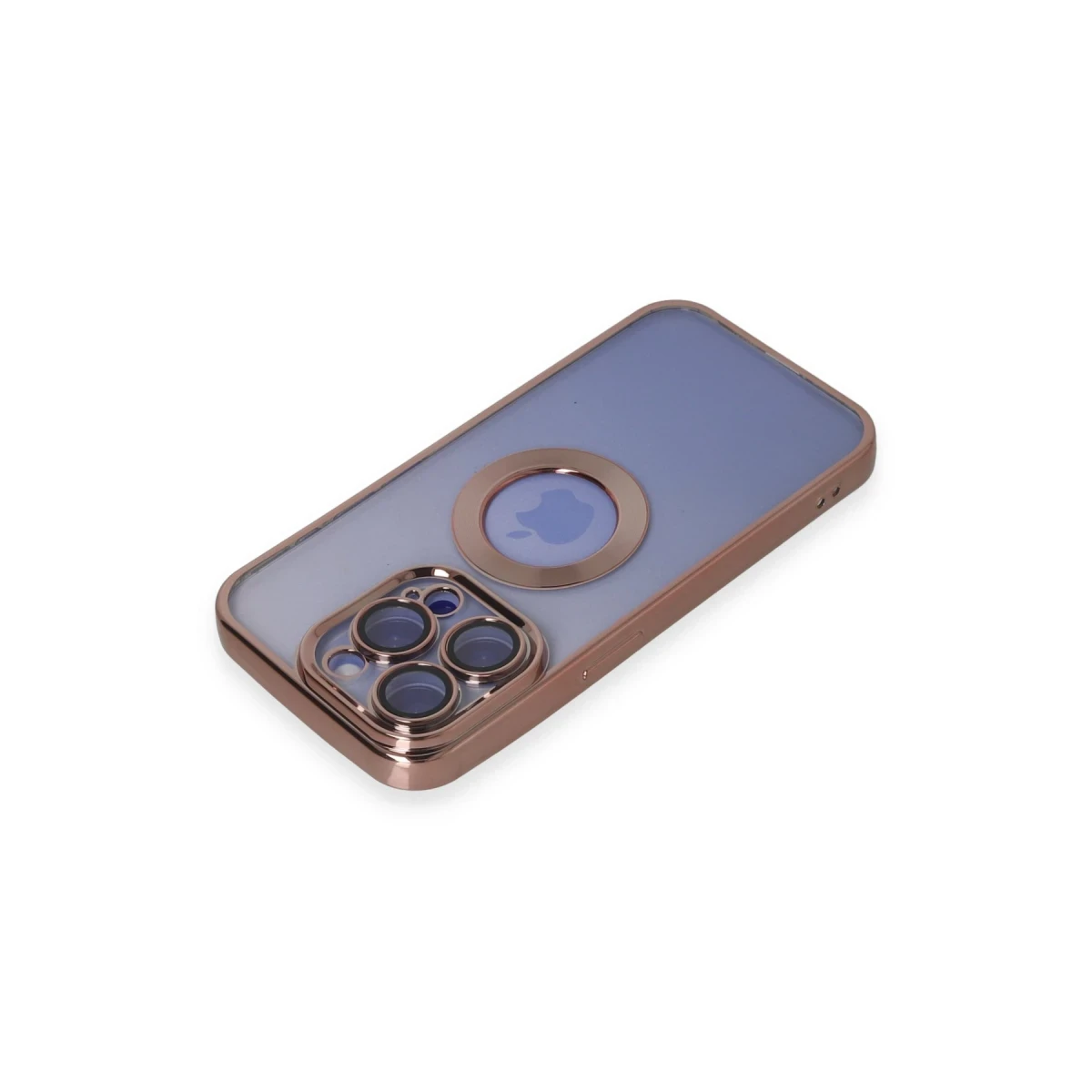 Apple iPhone 15 Pro Max Kılıf Slot Silikon - Rose Gold