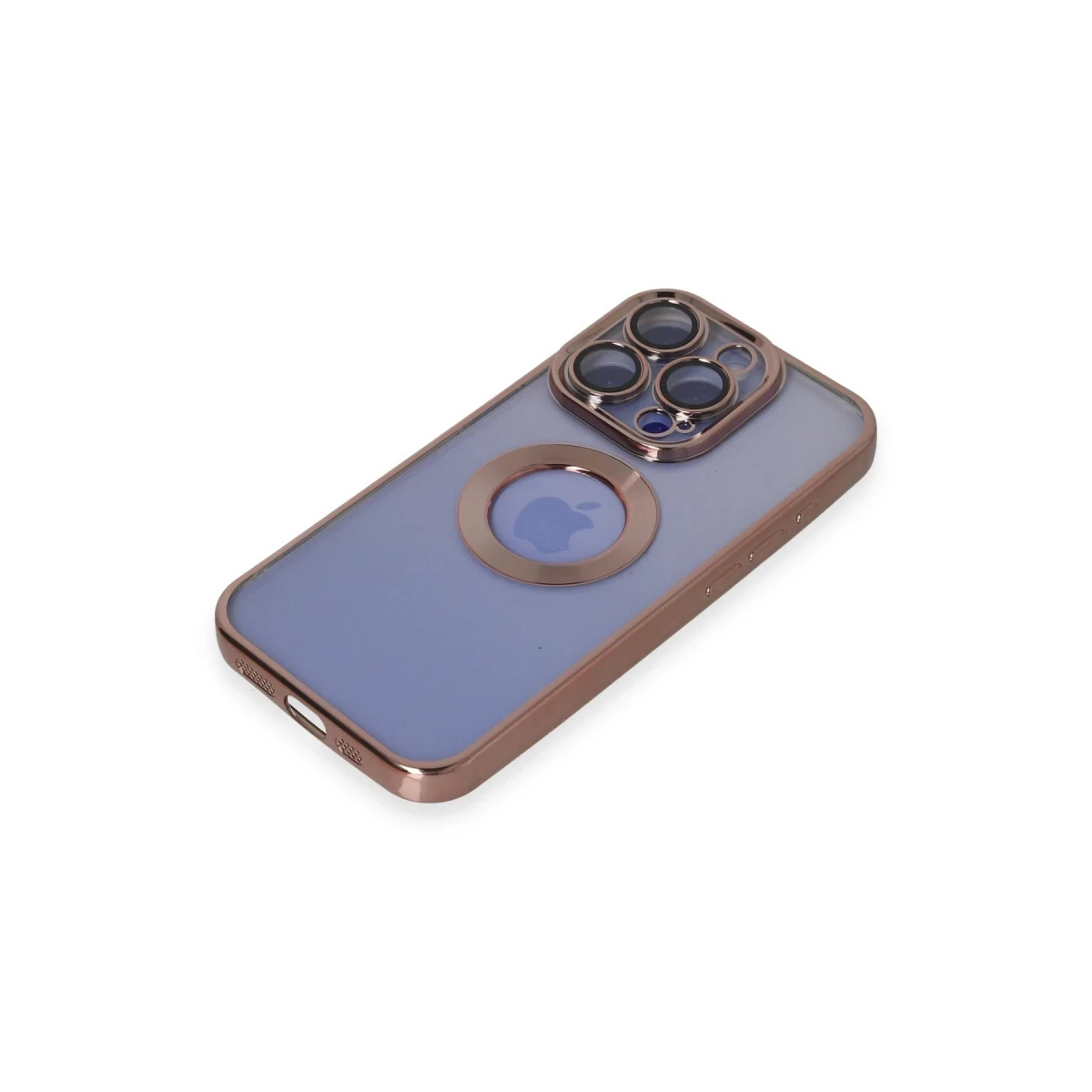Apple iPhone 15 Pro Max Kılıf Slot Silikon - Rose Gold