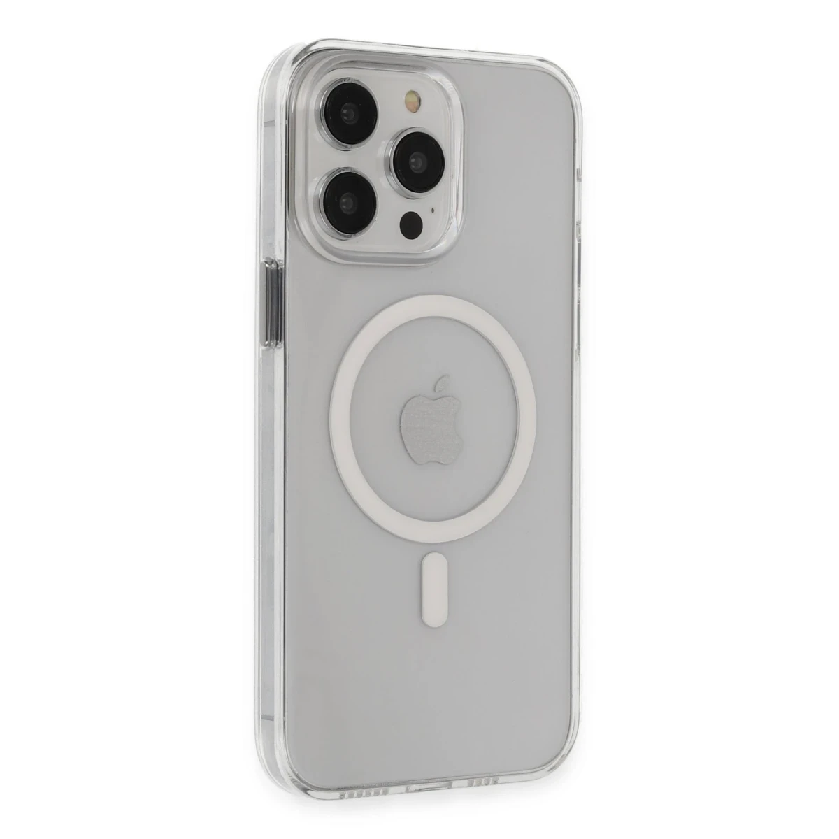 Apple iPhone 15 Pro Max Kılıf Tron Şeffaf Magsafe Kapak - Şeffaf