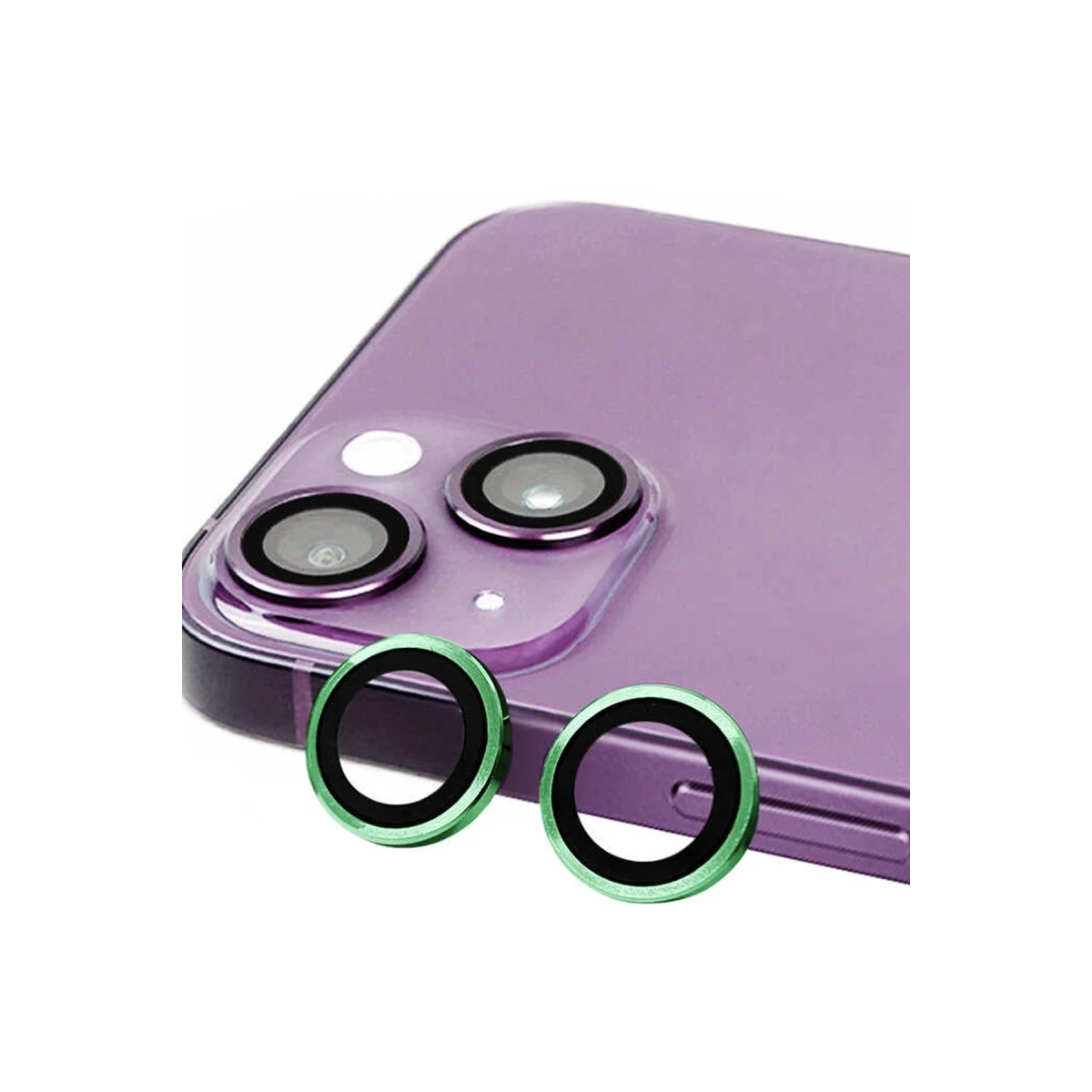 Apple iPhone 15 Raze Metal Kamera Lens - Yeşil