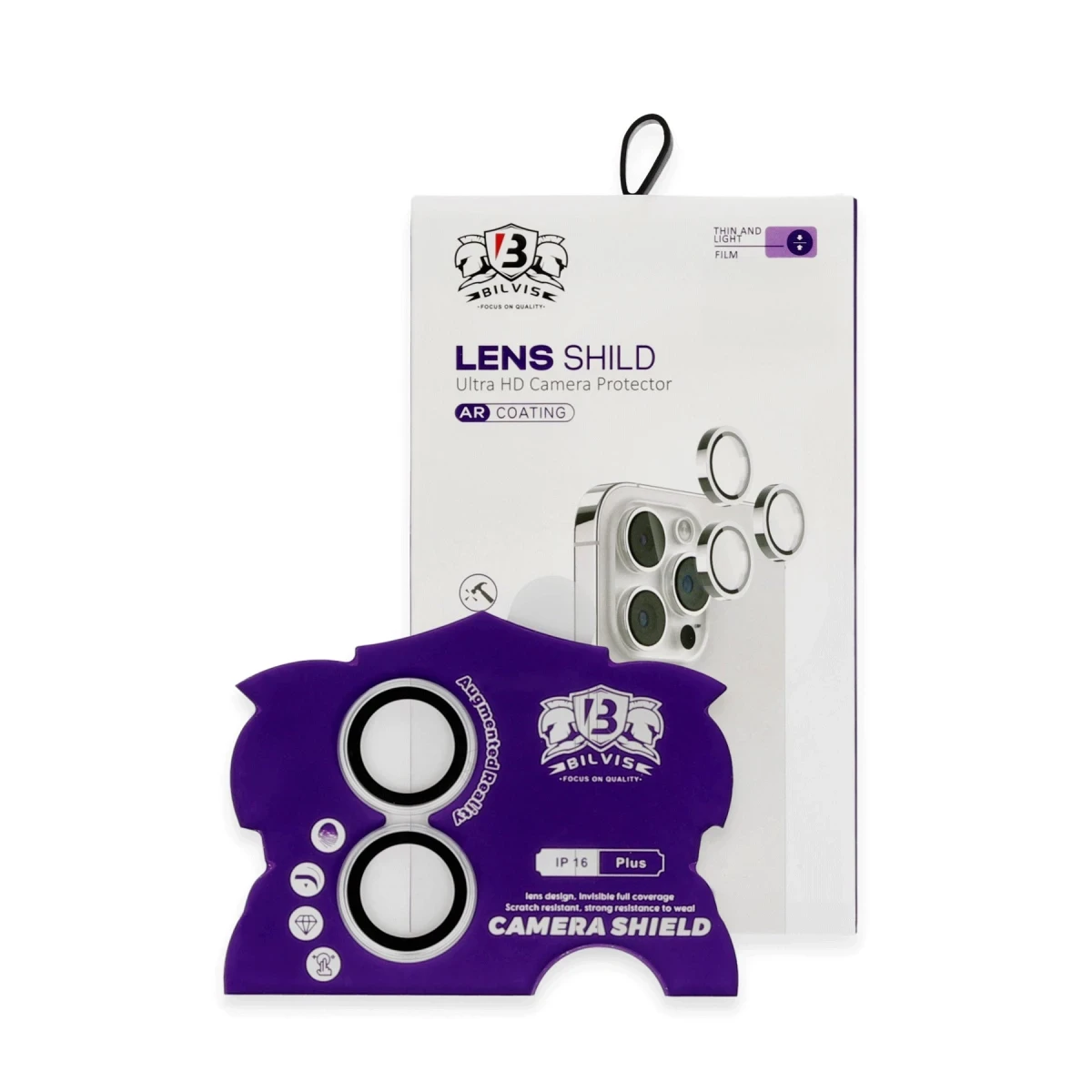 Apple iPhone 16 Bilvis Titan Kamera Lens - Gümüş