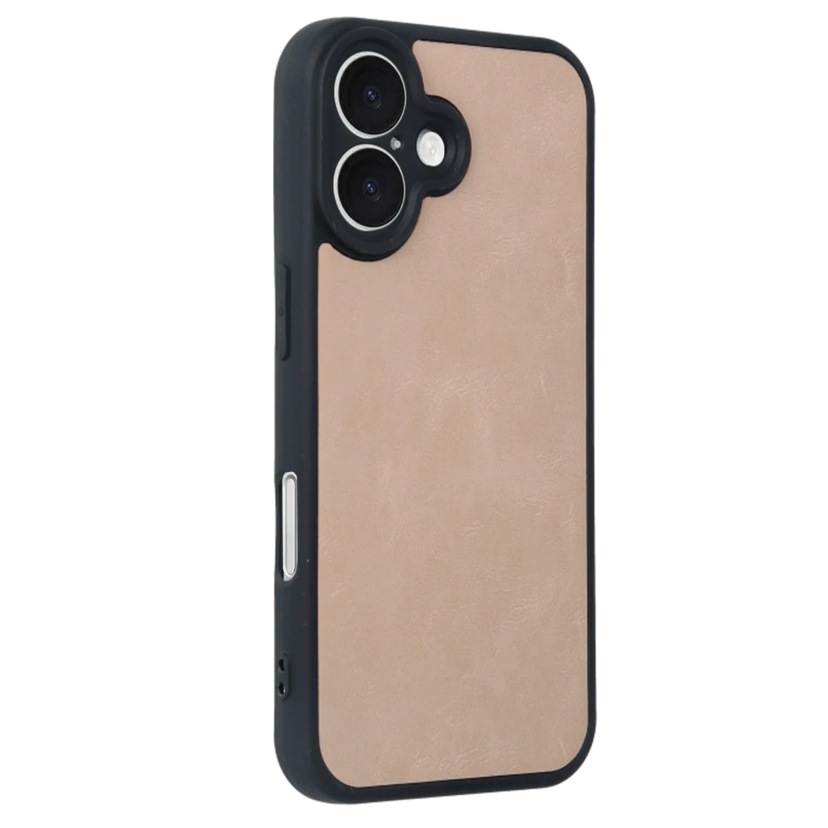 Apple iPhone 16 Kılıf Aras Deri Kapak - Pudra