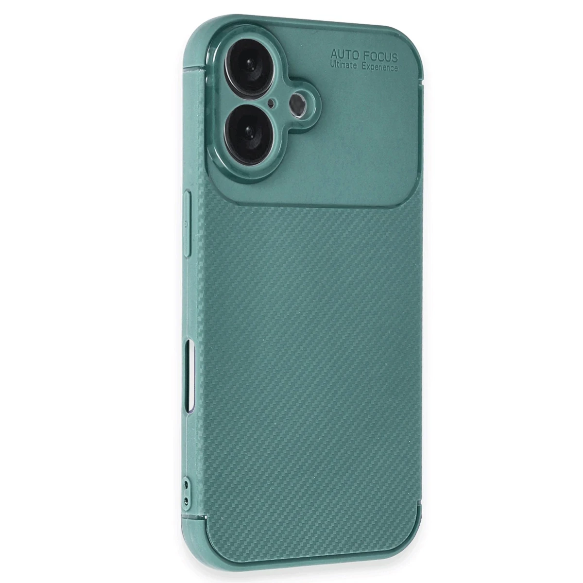 Apple iPhone 16 Kılıf Auto Focus Karbon Kapak - Koyu Yeşil