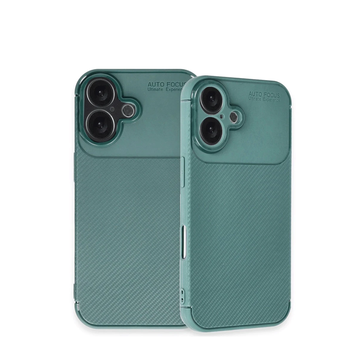 Apple iPhone 16 Kılıf Auto Focus Karbon Kapak - Koyu Yeşil