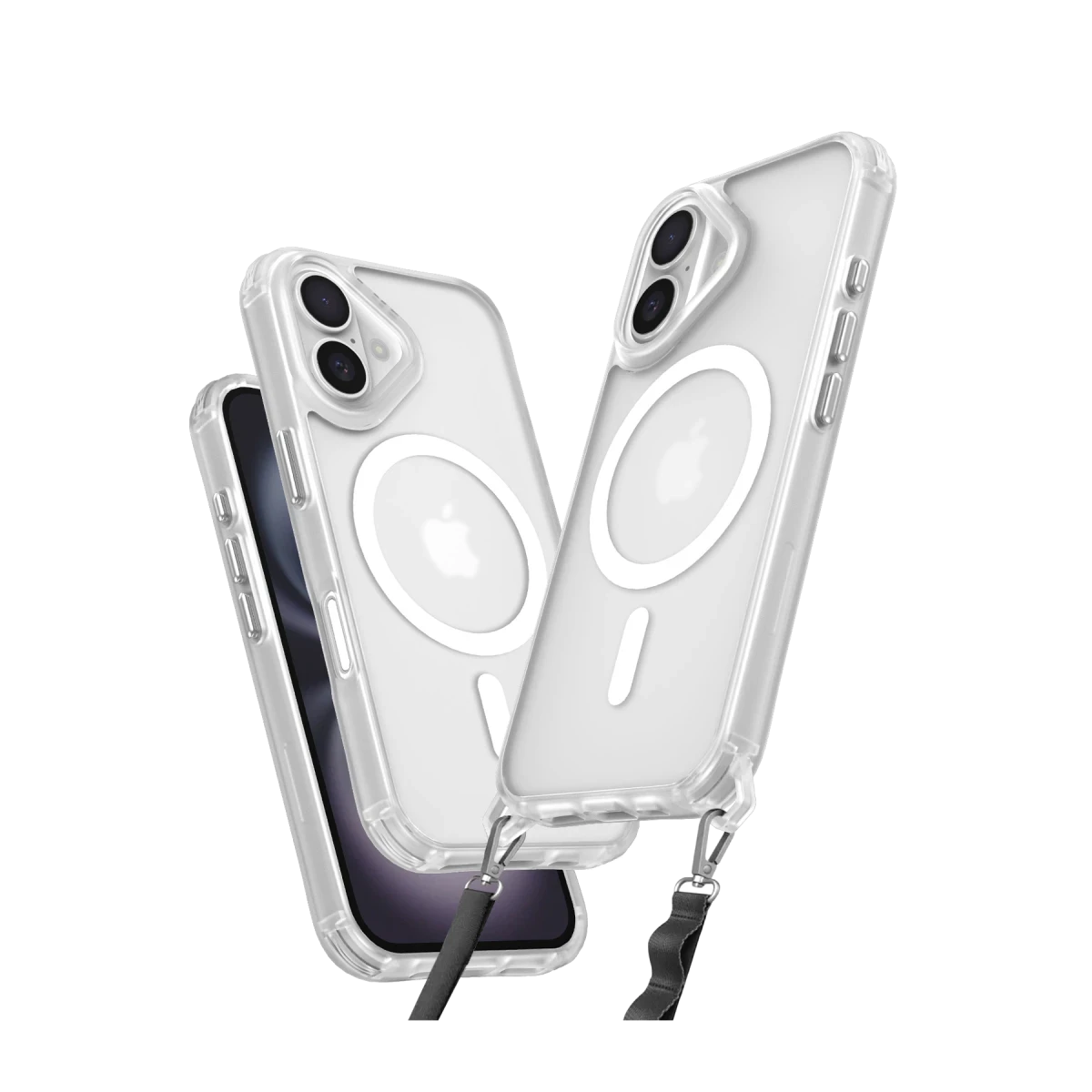 Apple iPhone 16 Kılıf Enka Magsafe Silikon Kılıf - Şeffaf