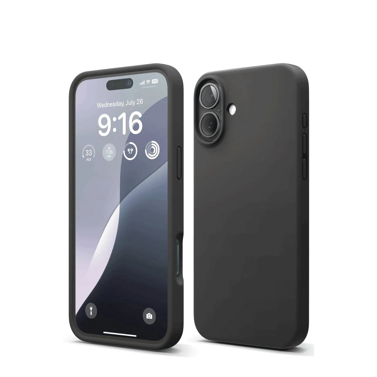 Apple iPhone 16 Kılıf Nano içi Kadife Silikon - Siyah