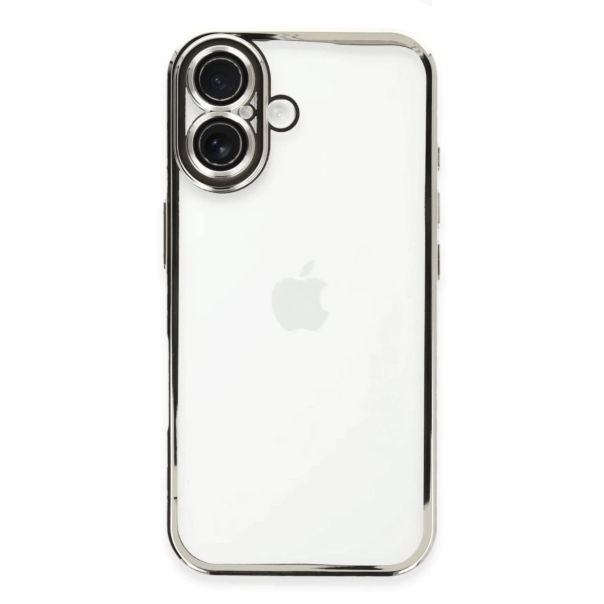 Apple iPhone 16 Kılıf Razer Lensli Silikon - Gümüş