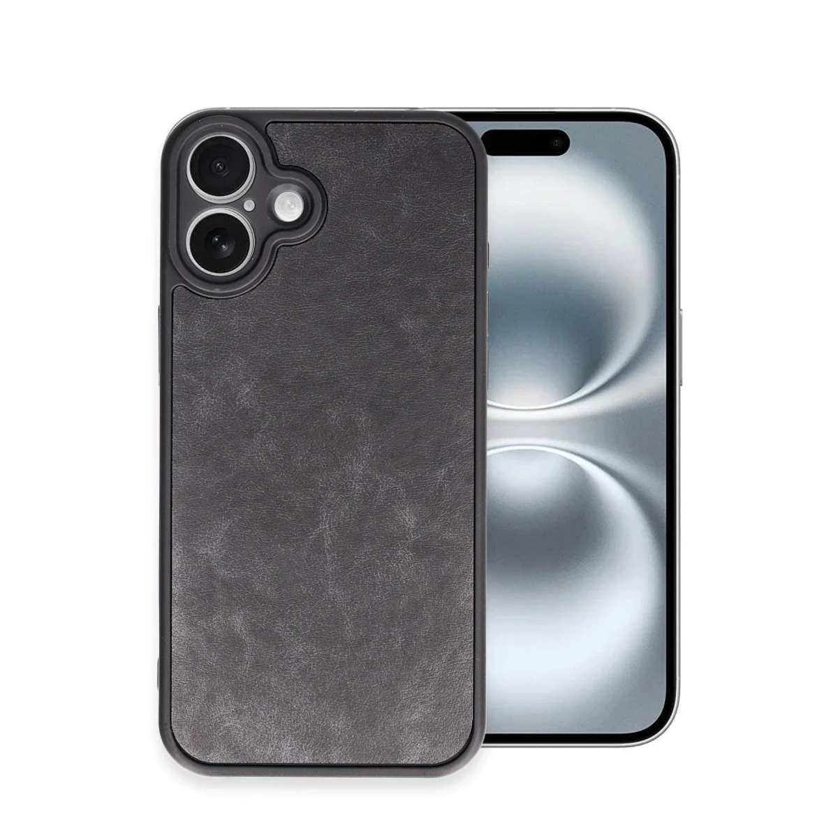 Apple iPhone 16 Plus Kılıf Aras Deri Kapak - Siyah