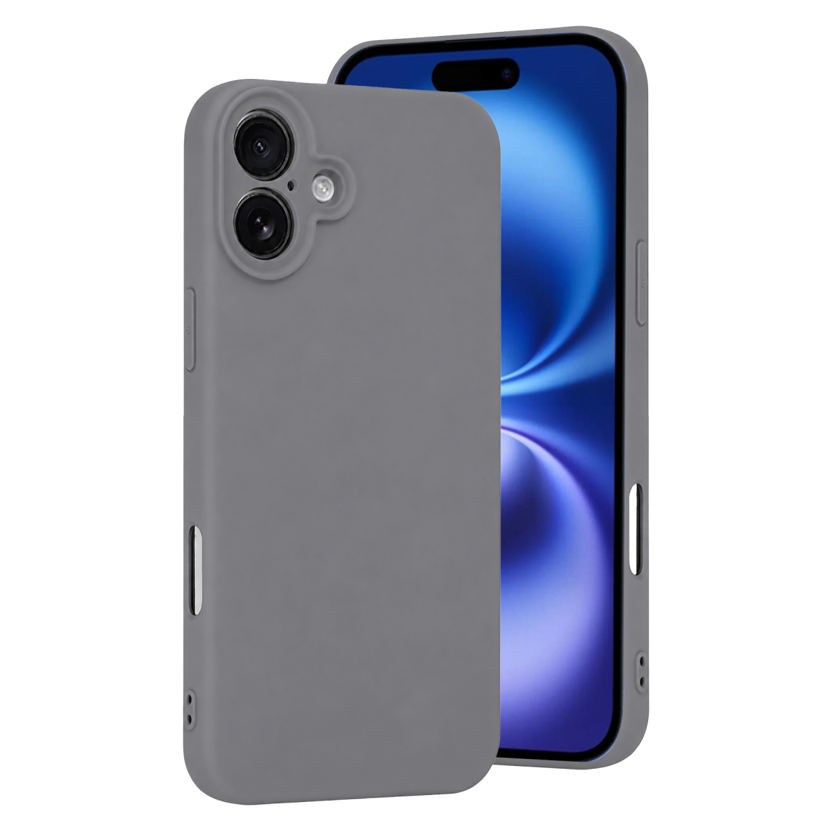 Apple iPhone 16 Plus Kılıf First Silikon - Gri