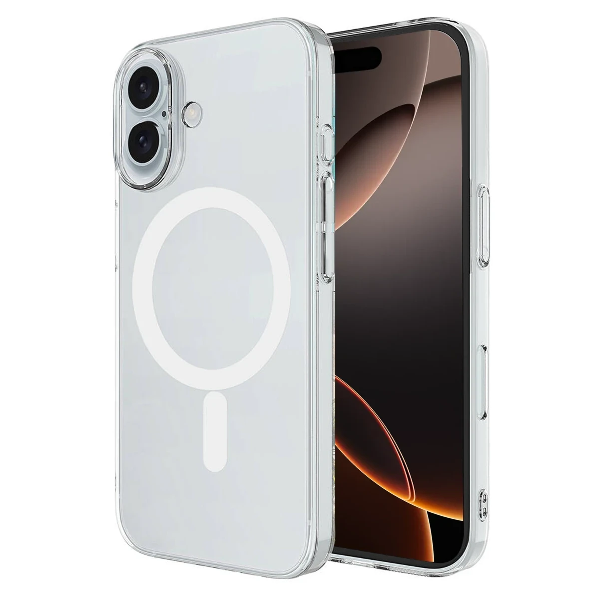 Apple iPhone 16 Plus Kılıf Magneticsafe Şeffaf Silikon - Şeffaf