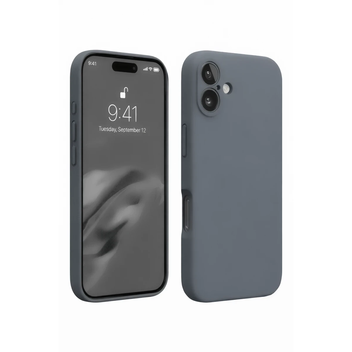 Apple iPhone 16 Plus Kılıf Nano içi Kadife Silikon - Gri