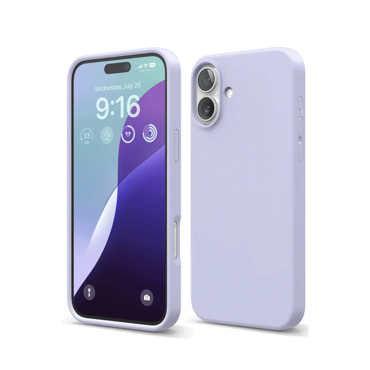 Apple iPhone 16 Plus Kılıf Nano içi Kadife Silikon - Lila