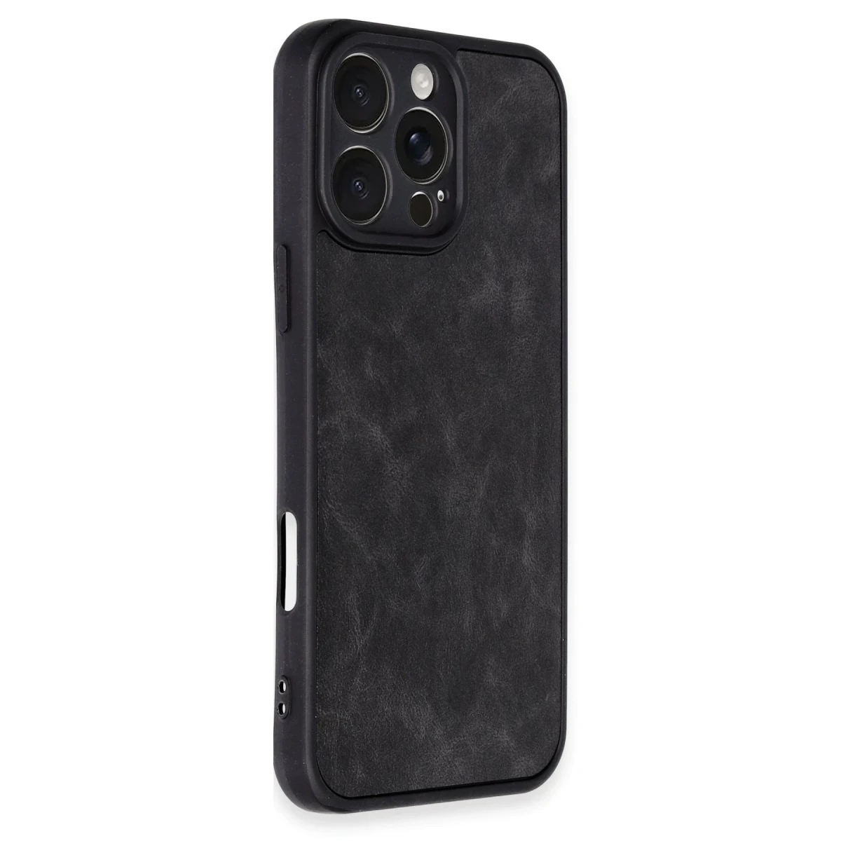 Apple iPhone 16 Pro Kılıf Aras Deri Kapak - Siyah