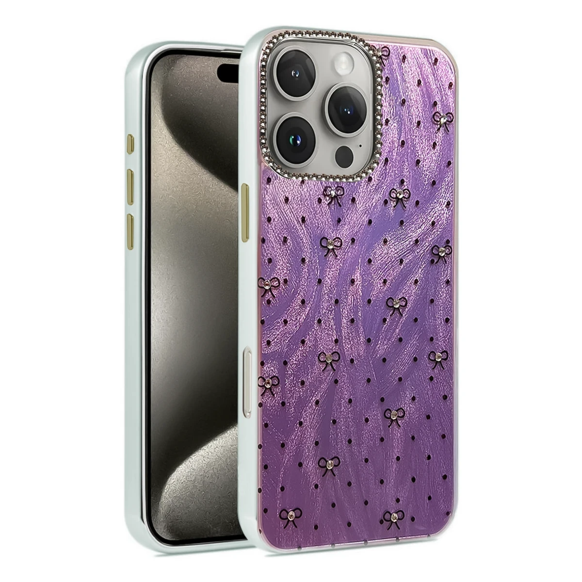 Apple iPhone 16 Pro Kılıf Blade Aynalı Desenli Kapak - Desen 2