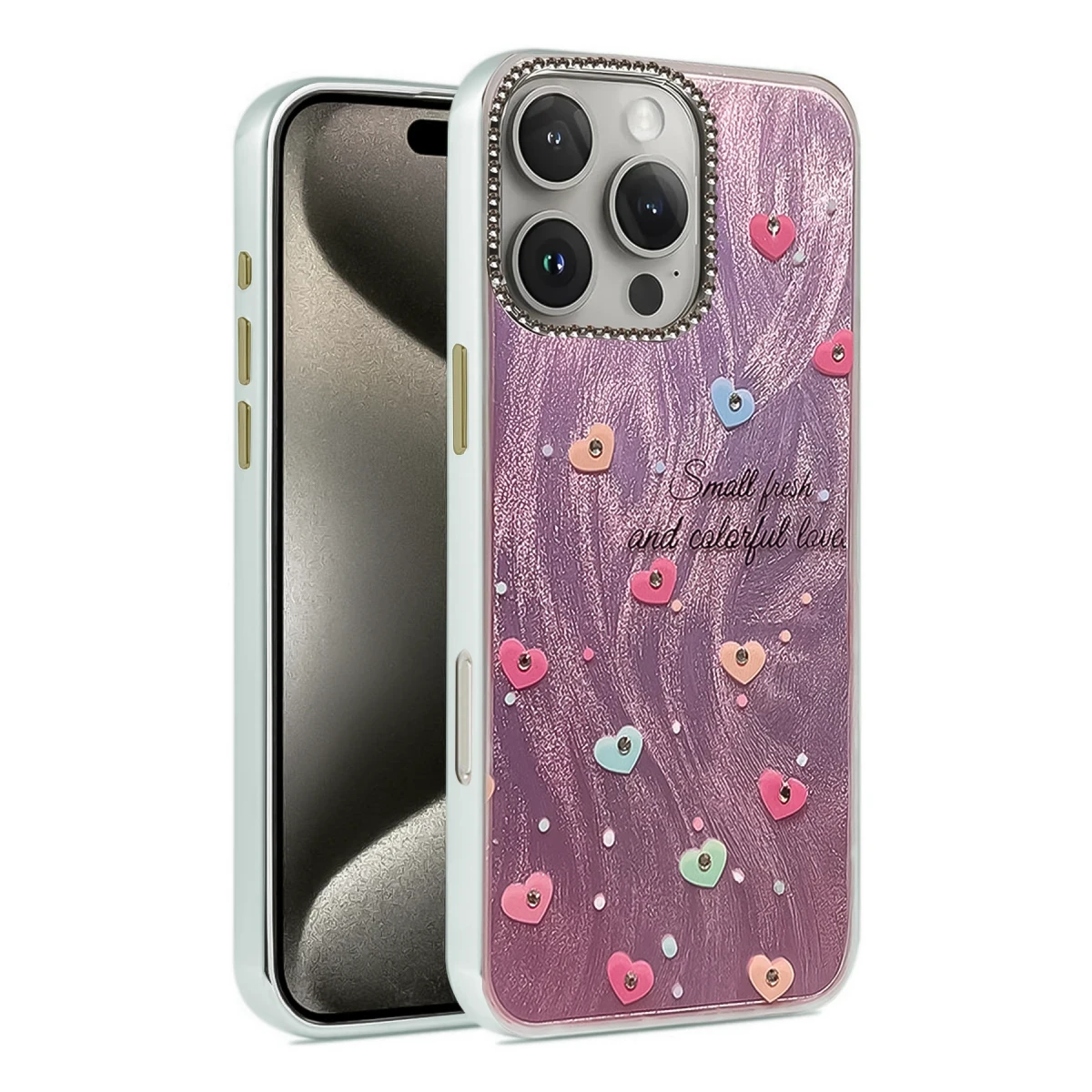Apple iPhone 16 Pro Kılıf Blade Aynalı Desenli Kapak - Desen 8