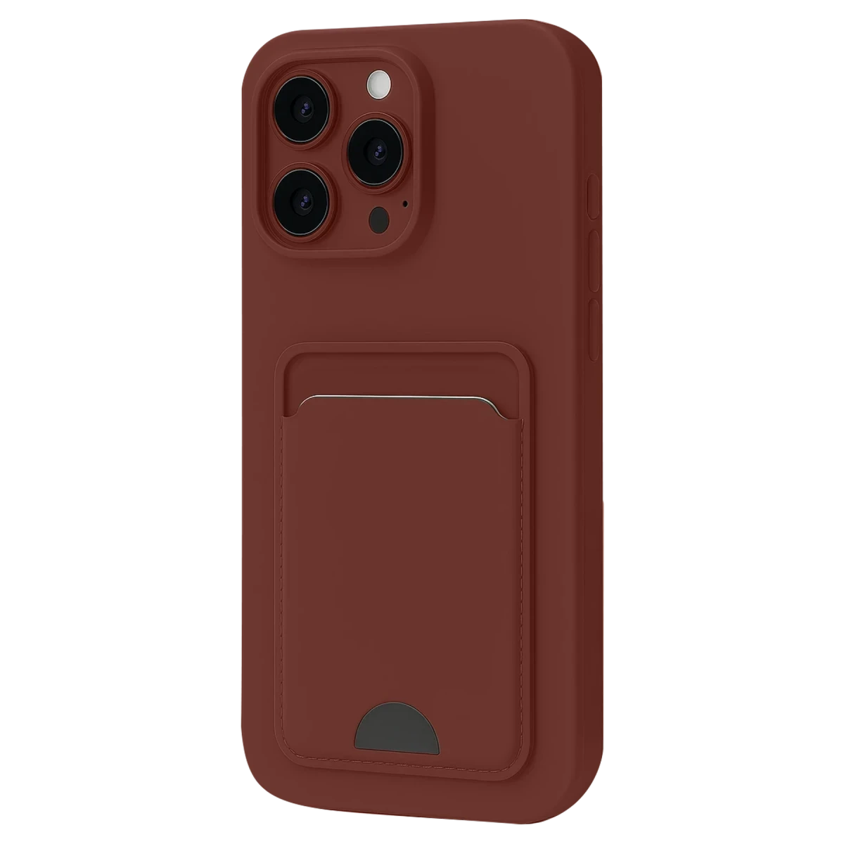 Apple iPhone 16 Pro Kılıf Kelvin Kartvizitli Silikon - Bordo
