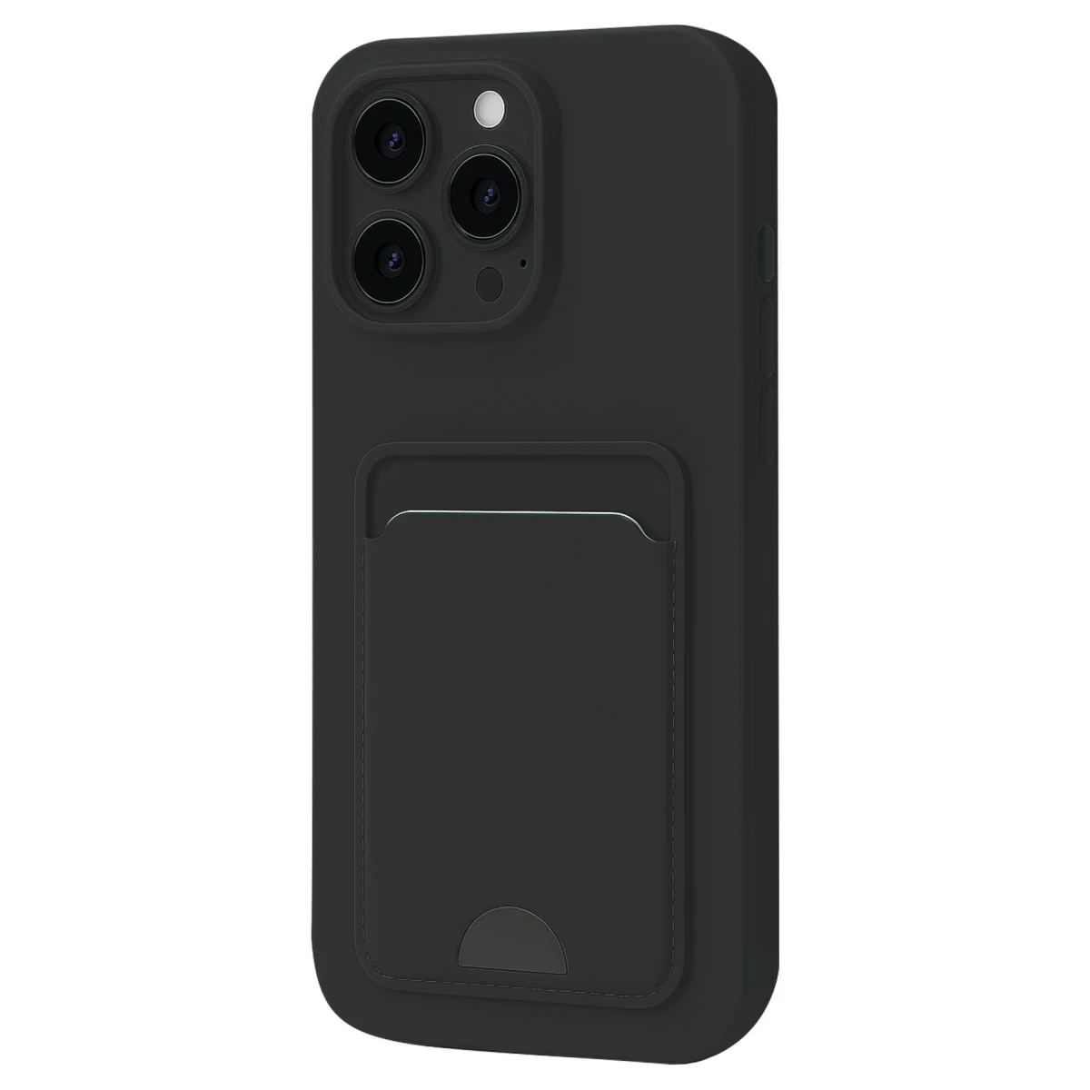 Apple iPhone 16 Pro Kılıf Kelvin Kartvizitli Silikon - Siyah
