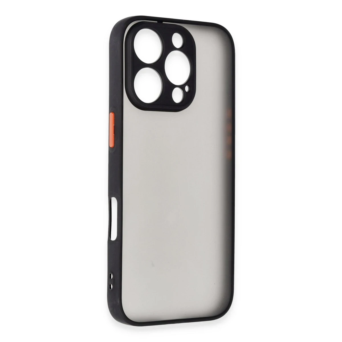 Apple iPhone 16 Pro Kılıf Montreal Silikon Kapak - Siyah