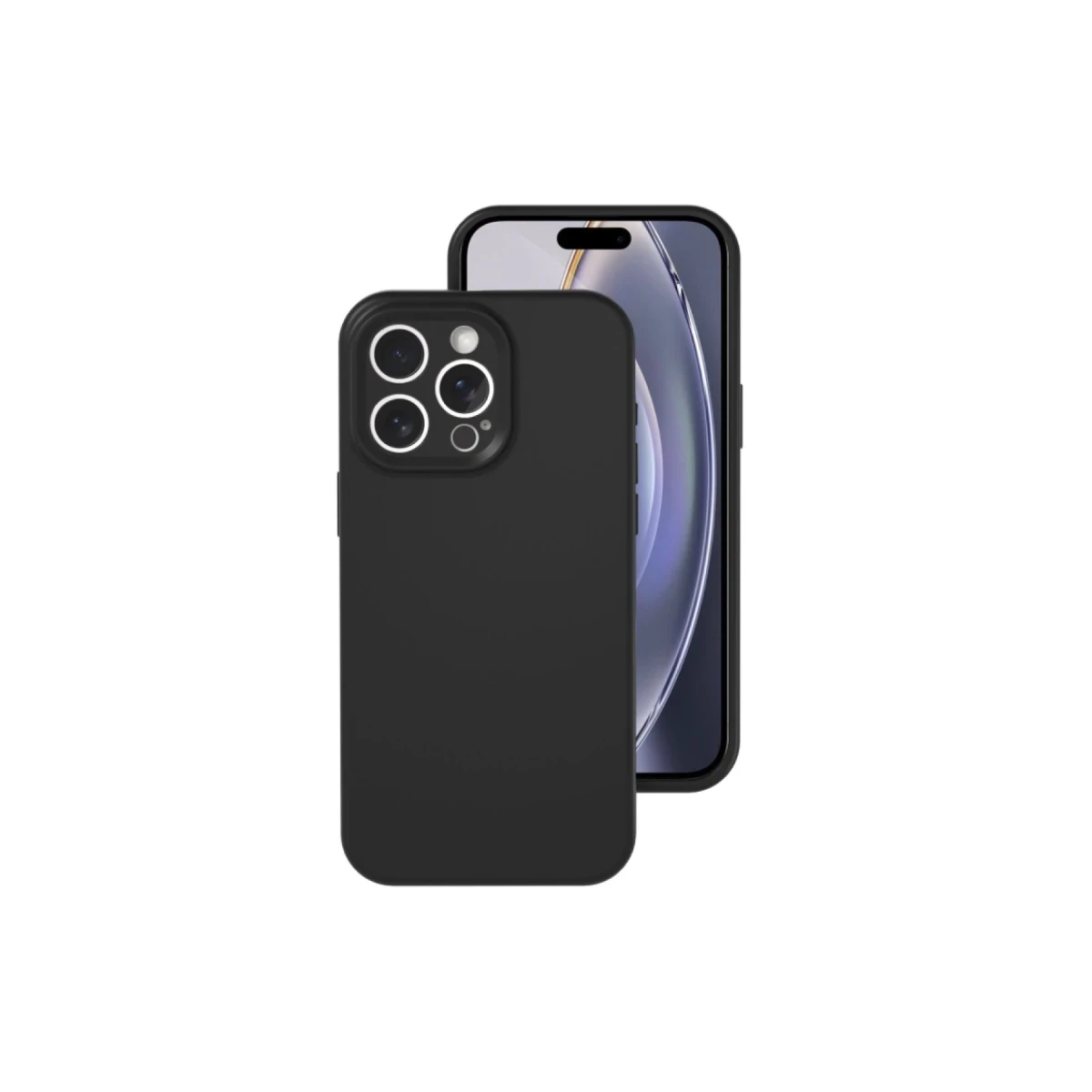 Apple iPhone 16 Pro Kılıf Nano içi Kadife Silikon - Siyah