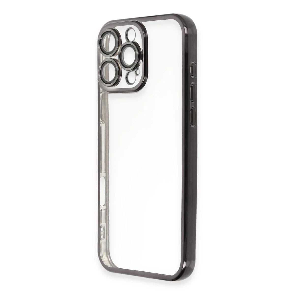 Apple iPhone 16 Pro Kılıf Razer Lensli Silikon - Siyah