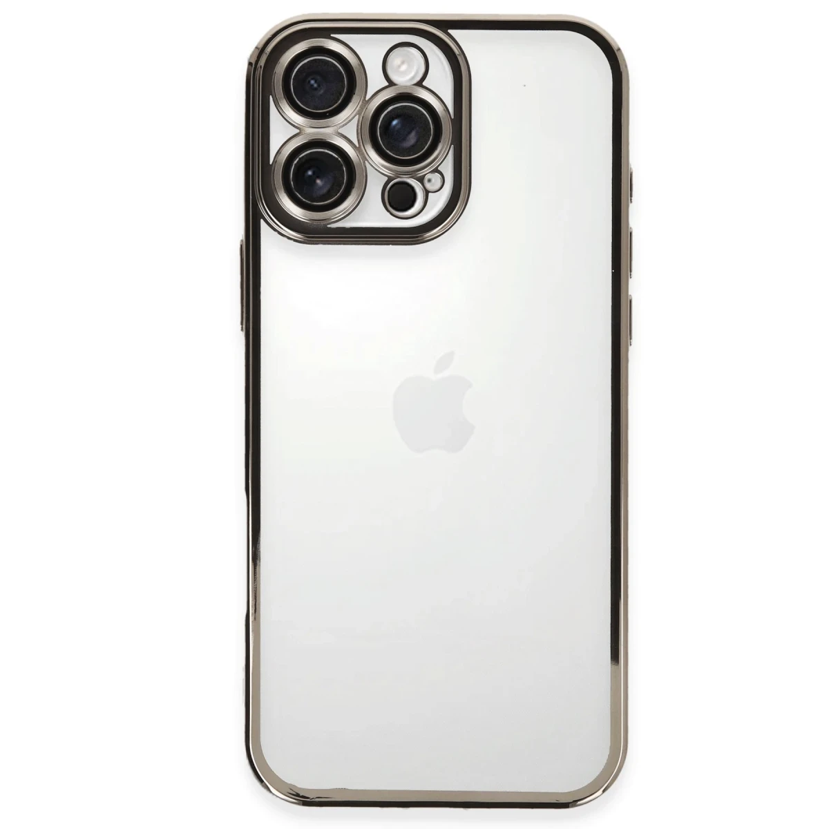 Apple iPhone 16 Pro Kılıf Razer Lensli Silikon - Titanyum Gri