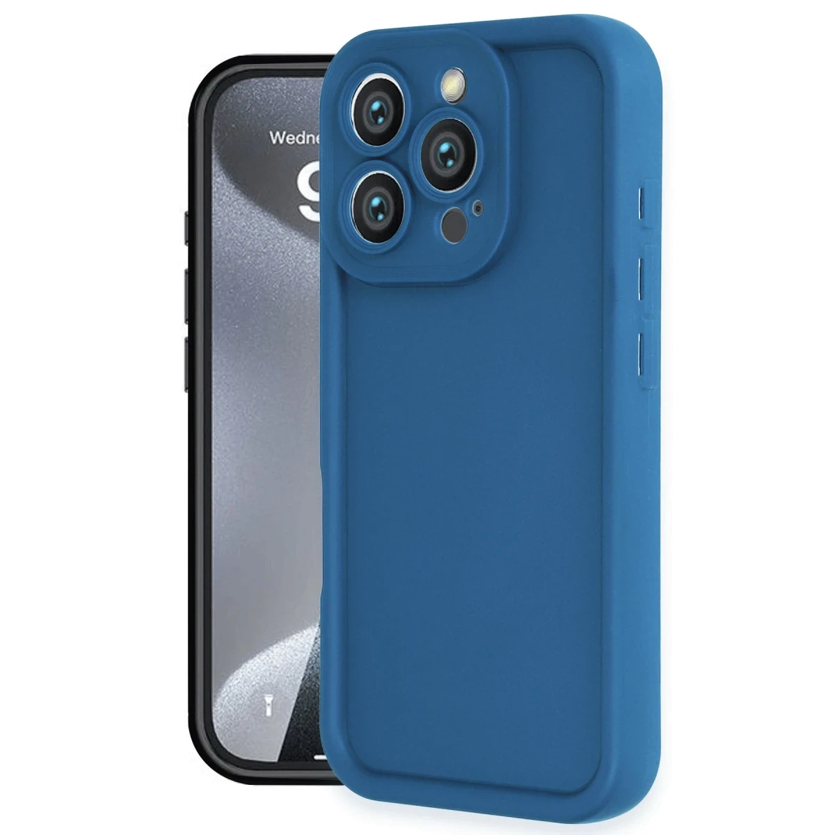 Apple iPhone 16 Pro Kılıf Viera Silikon - Mavi