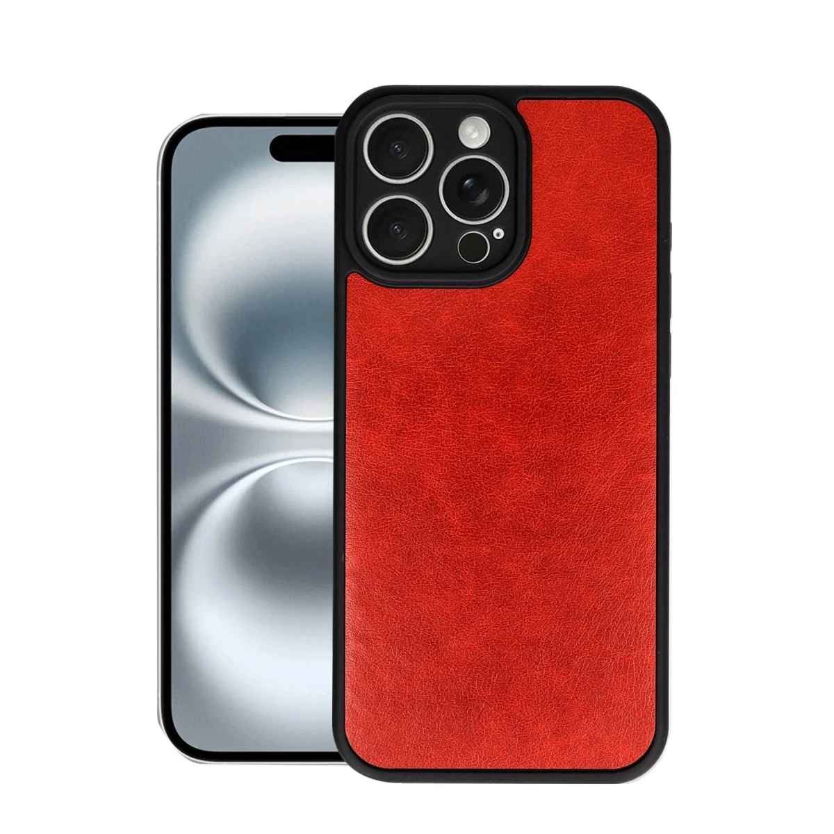Apple iPhone 16 Pro Max Kılıf Aras Deri Kapak - Kırmızı