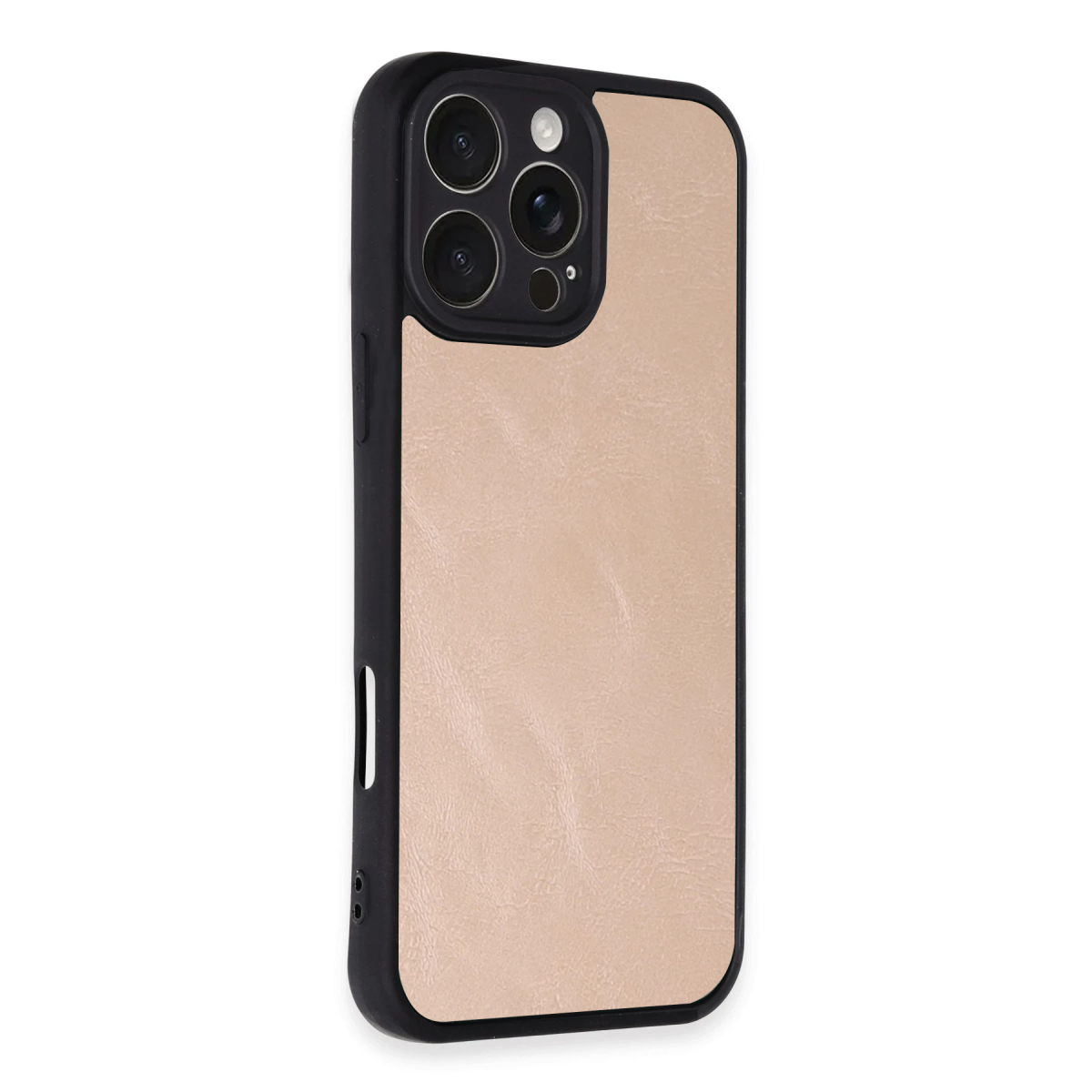 Apple iPhone 16 Pro Max Kılıf Aras Deri Kapak - Pudra