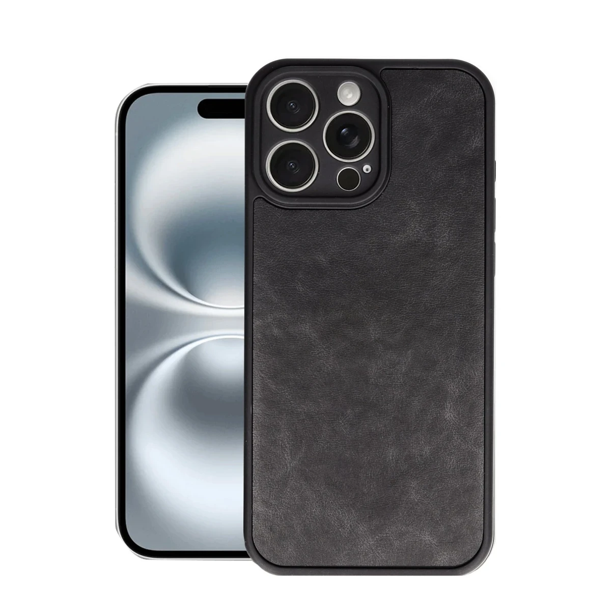 Apple iPhone 16 Pro Max Kılıf Aras Deri Kapak - Siyah