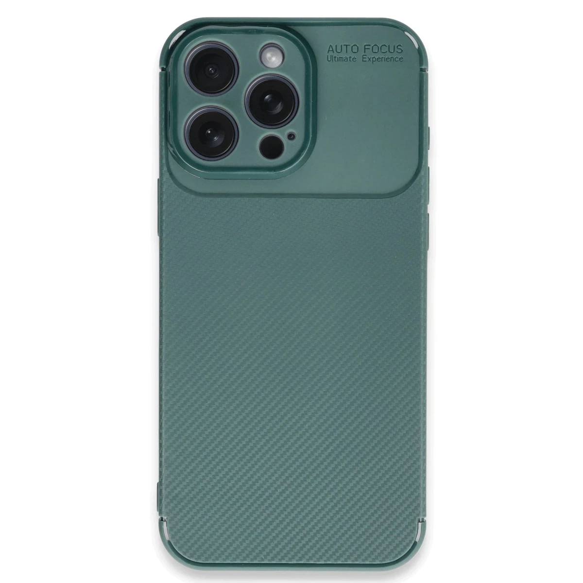 Apple iPhone 16 Pro Max Kılıf Auto Focus Karbon Kapak - Koyu Yeşil