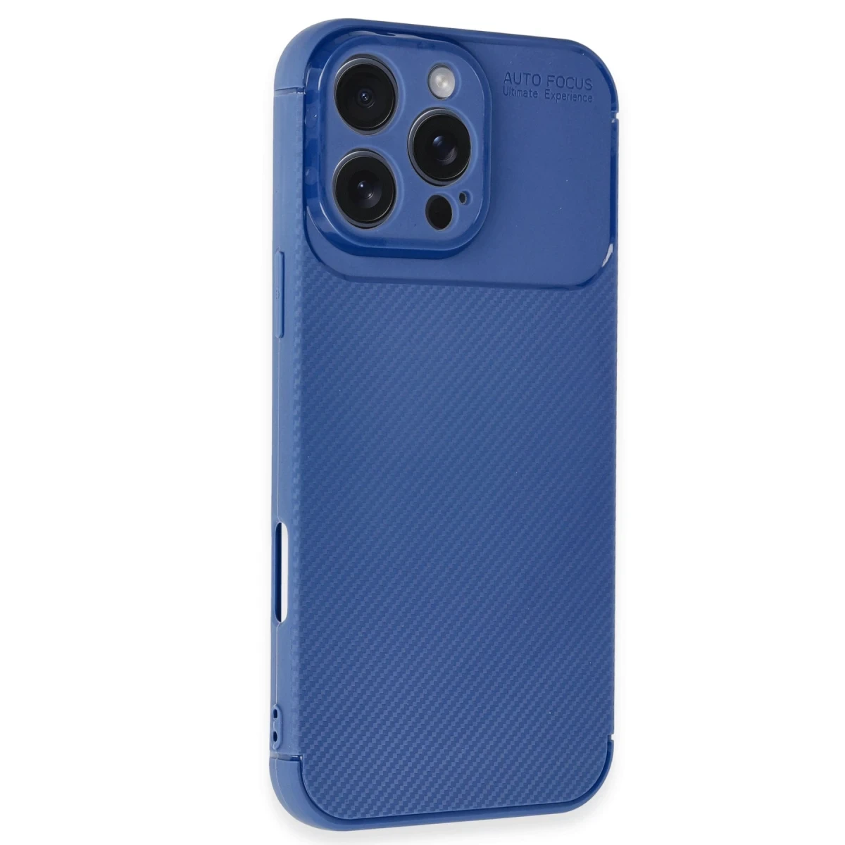 Apple iPhone 16 Pro Max Kılıf Auto Focus Karbon Kapak - Lacivert