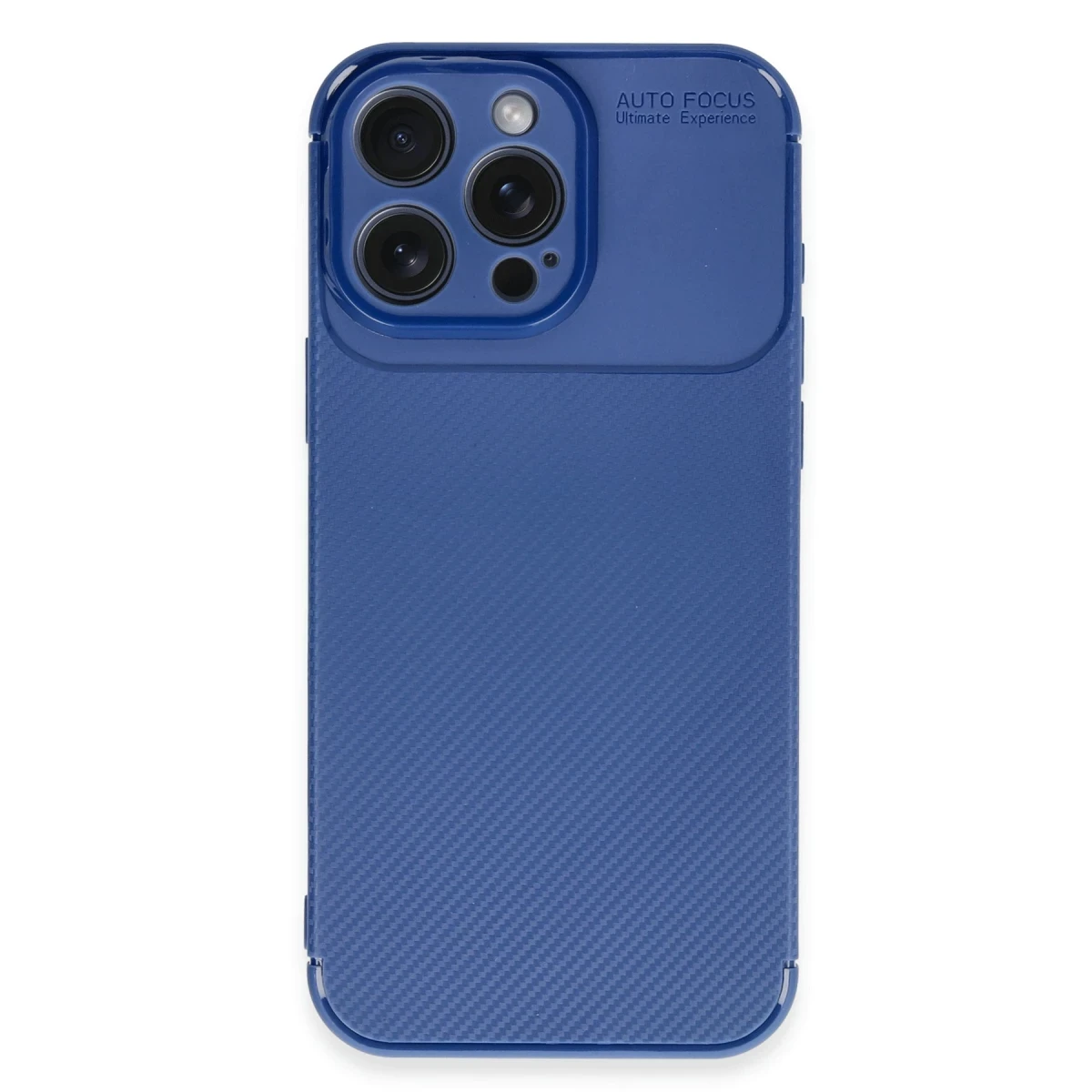 Apple iPhone 16 Pro Max Kılıf Auto Focus Karbon Kapak - Lacivert