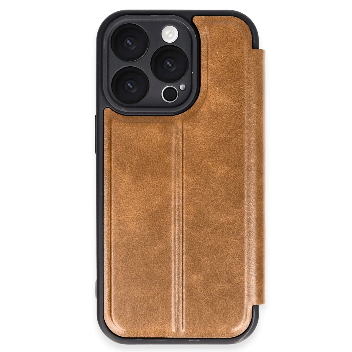 Apple iPhone 16 Pro Max Kılıf Flip Cover - Taba