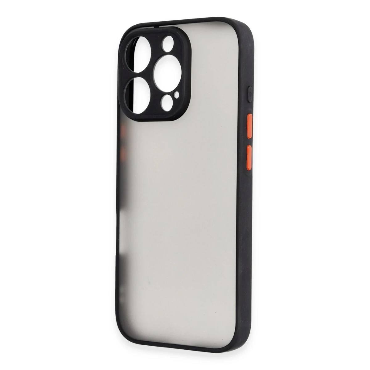 Apple iPhone 16 Pro Max Kılıf Montreal Silikon Kapak - Siyah