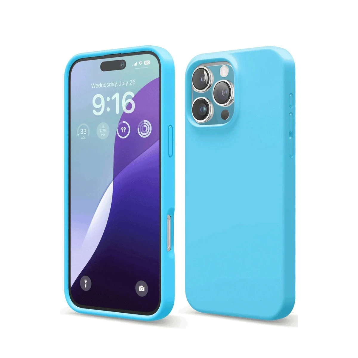 Apple iPhone 16 Pro Max Kılıf Nano içi Kadife Silikon - Mavi