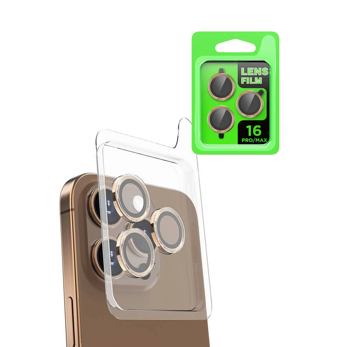 Apple iPhone 16 Pro Raze Metal Kamera Lens - Desert