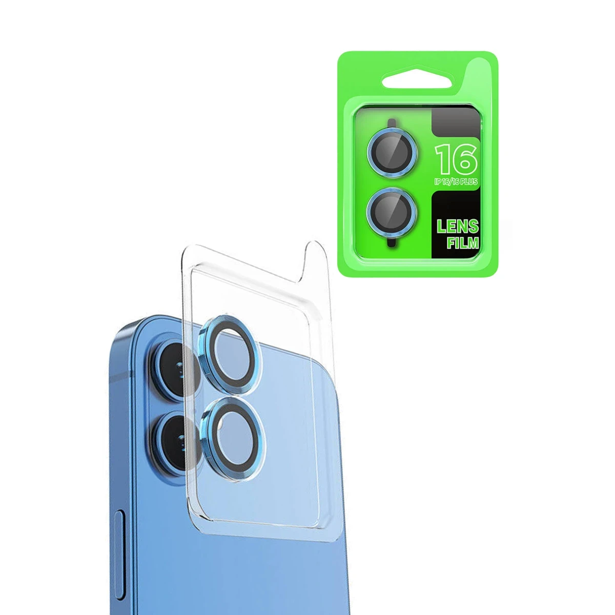 Apple iPhone 16 Raze Metal Kamera Lens - Lacivert