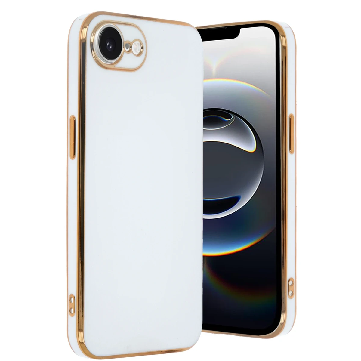 Apple iPhone 16E Kılıf Volet Silikon - Beyaz