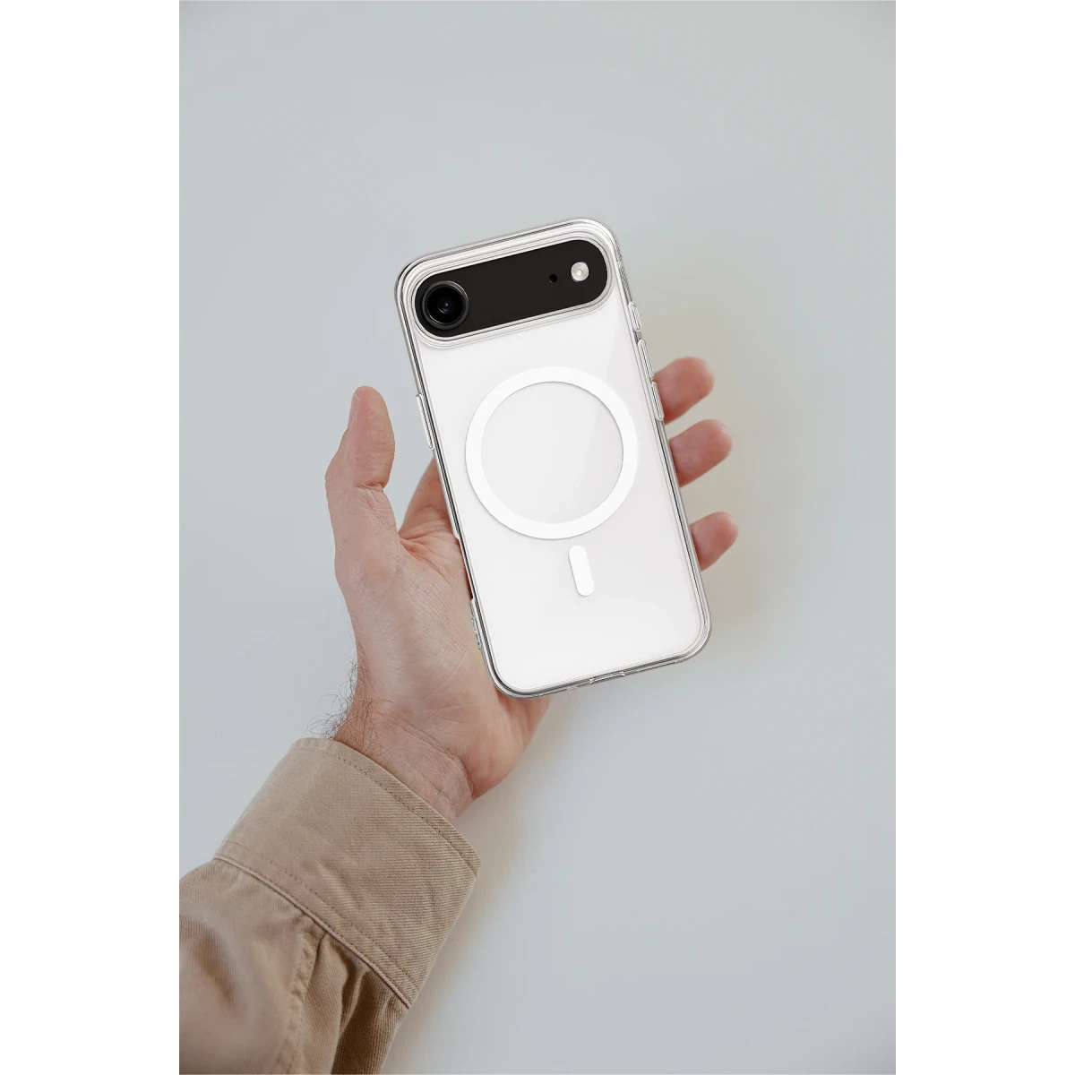 Apple iPhone 17 Air Kılıf Magneticsafe Şeffaf Silikon - Şeffaf