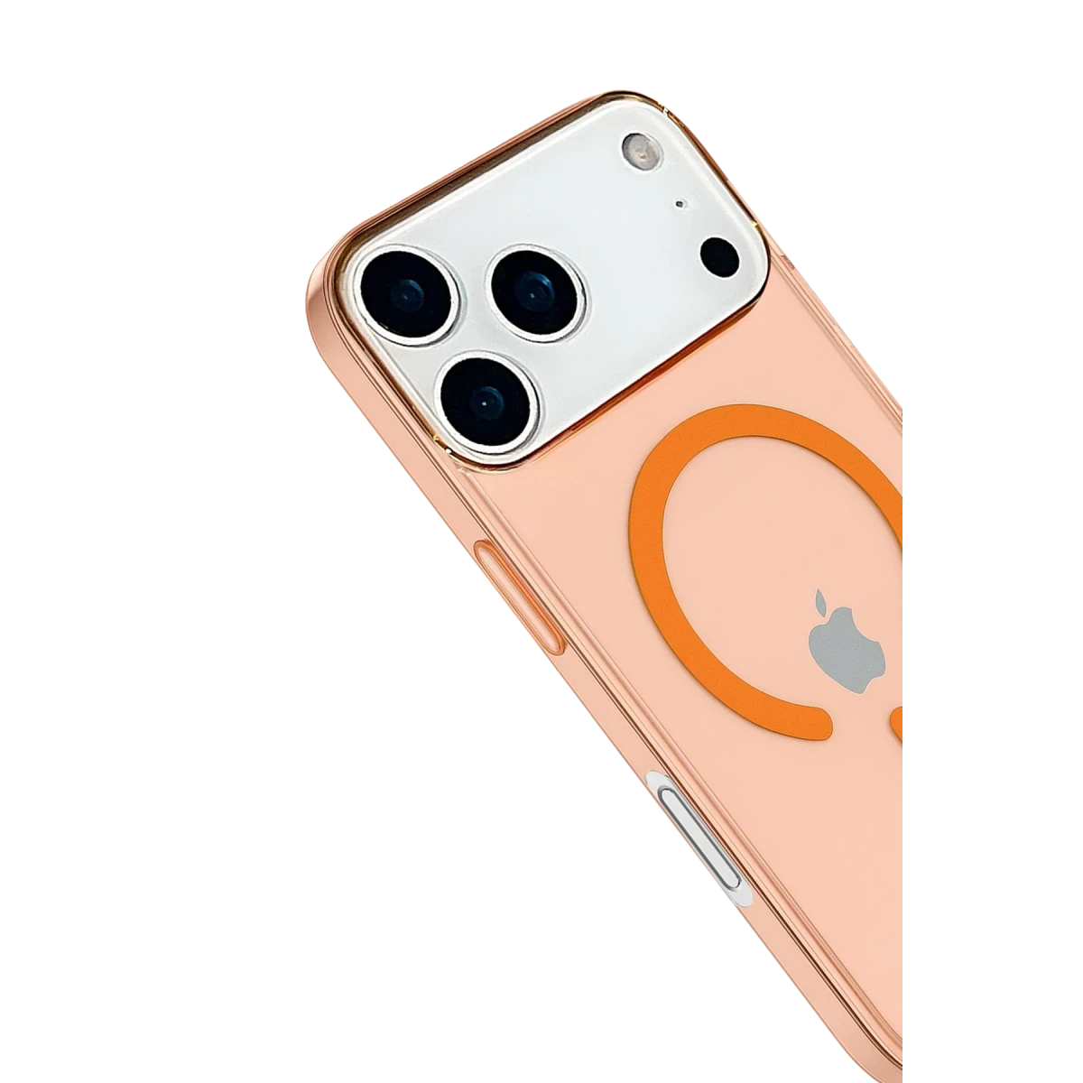 Apple iPhone 17 Pro Kılıf Pc Real Magsafe Kapak - Turuncu